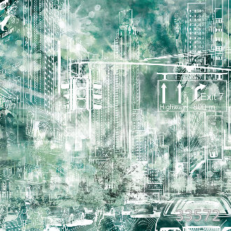 Urban art blue